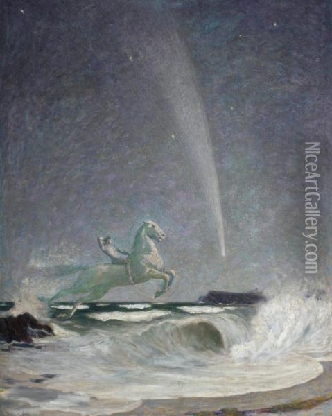 Wave Rider Oil Painting - Frederick Samuel Beaumont