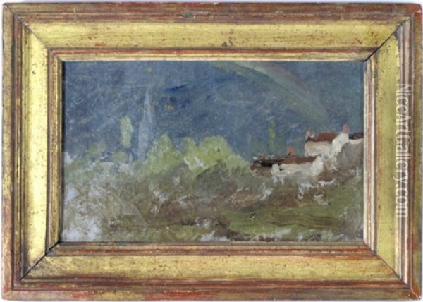 Paysage, L'arc En Ciel Oil Painting - Paul Huet