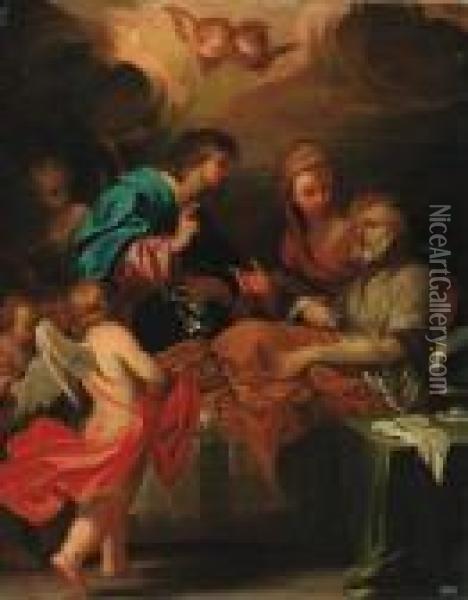 The Death Of Saint Joseph Oil Painting - Carlo Maratta or Maratti