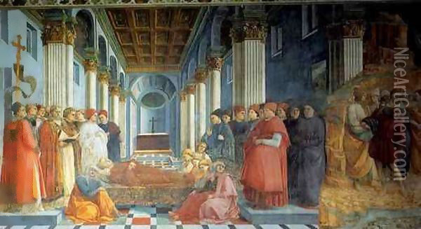 Stories from the Life of St Stephen Funeral of St Stephen Oil Painting - Fra Filippo Lippi