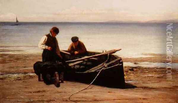 Boys on the Shore Oil Painting - Joseph Henderson