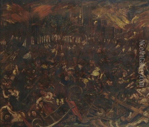 Le Massacre De La Saint Barthelemy Oil Painting - Henry de Groux