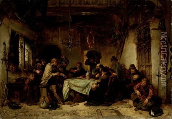 Verkauf Der Kriegsbeute Beim Antiquar Oil Painting - Herman Frederik Carel ten Kate
