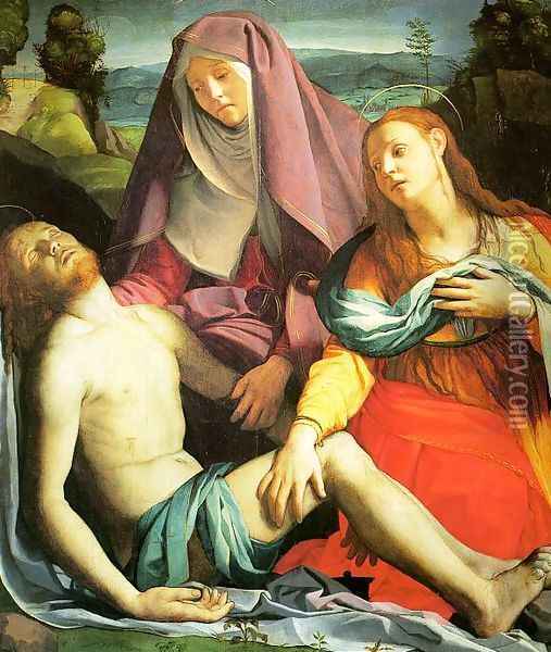 Pietà c. 1530 Oil Painting - Agnolo Bronzino