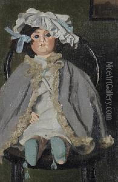Doll Seated On A Chair Oil Painting - Stanley Thompson