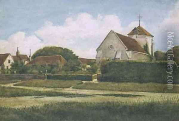 The Village Church, Rottingdean Oil Painting - Sir Philip Burne-Jones