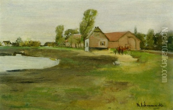 View Of A Farm Oil Painting - Max Liebermann
