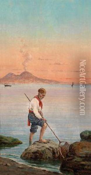Neapolitanischer Fischer Oil Painting - Vittorio Capessiero