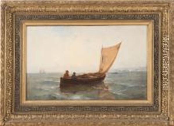 Pecheurs En Mer Oil Painting - Paul Bistagne