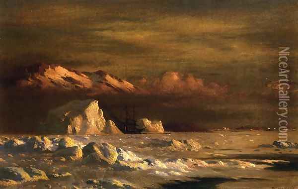 Ship and Icebergs Oil Painting - William Bradford