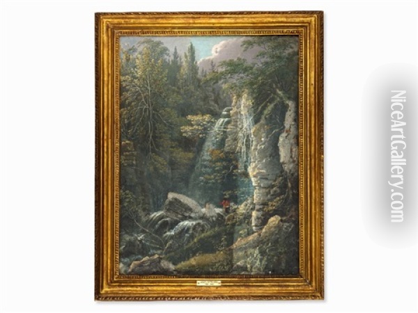 Mountain Walker Oil Painting - Joseph Anton Koch