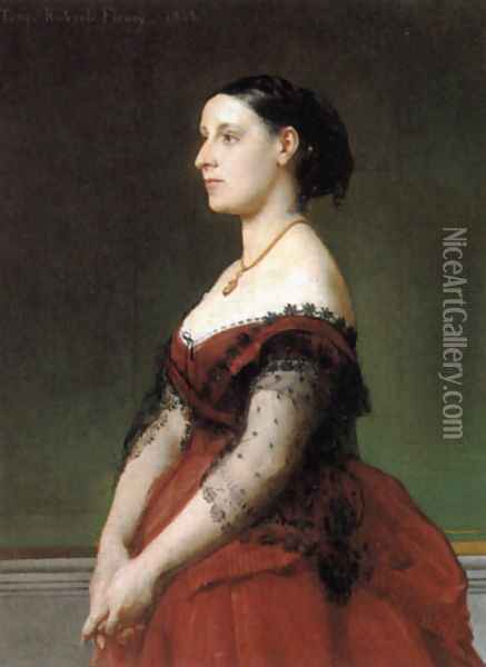 Portrait of a Woman Oil Painting - Tony Robert-Fleury