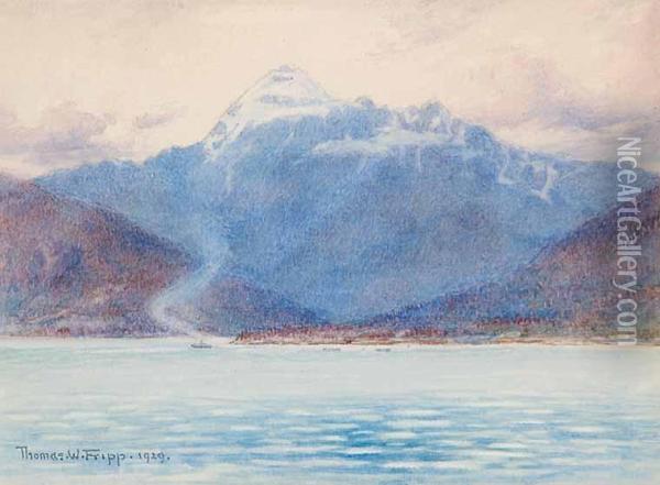 Gill Island Oil Painting - Thomas William Roberts