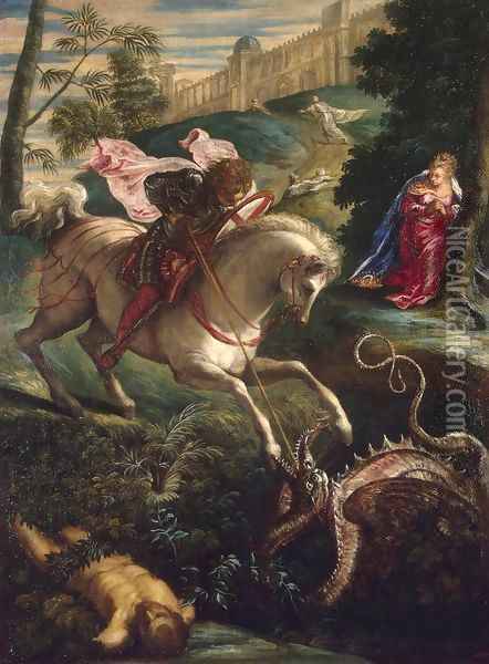 St George Oil Painting - Jacopo Tintoretto (Robusti)