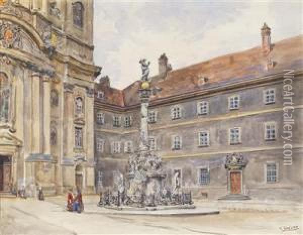 Piaristenkirche Oil Painting - Ernst Graner