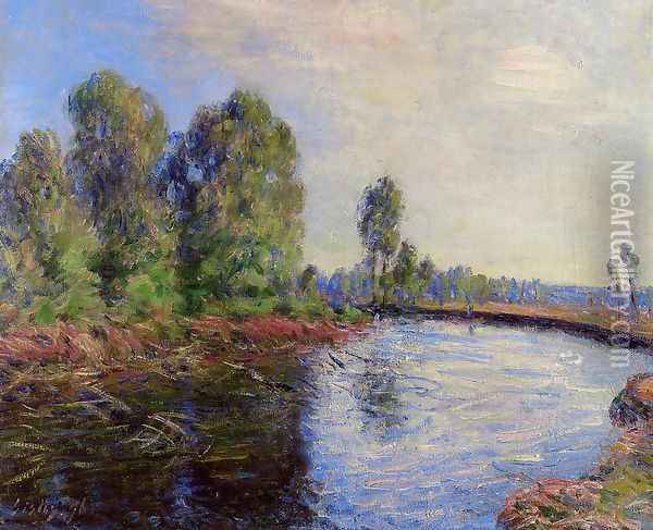 Banks of the Loing I Oil Painting - Alfred Sisley