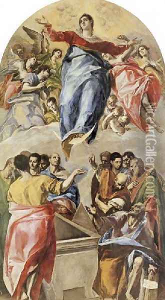The Assumption of the Virgin 1577 Oil Painting - El Greco (Domenikos Theotokopoulos)