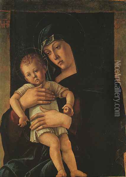 Greek Madonna 1460 Oil Painting - Giovanni Bellini