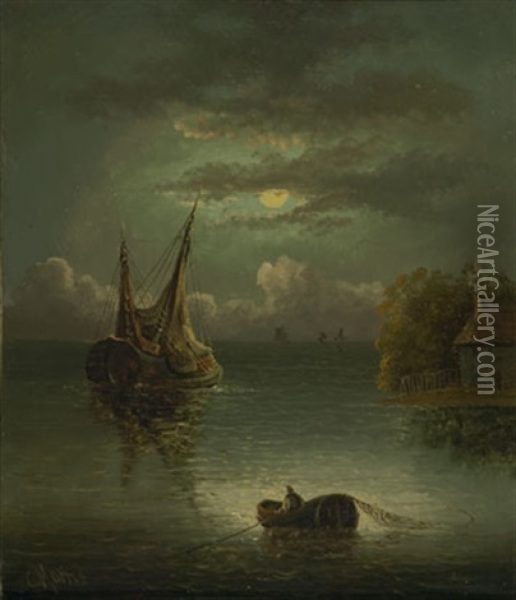 Mondnacht Am Meer Oil Painting - Charles Greville Morris