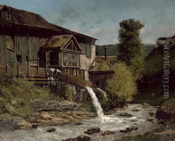 The Sawmill on the River Gauffre Oil Painting - Gustave Courbet