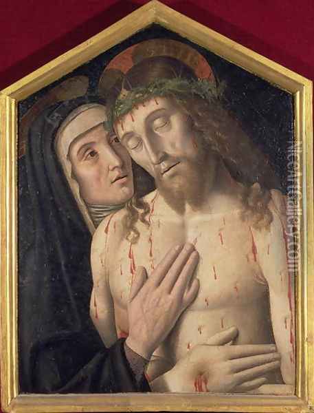Lamentation of the Dead Christ Oil Painting - Giovanni Santi or Sanzio