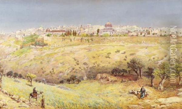 Vue De Jerusalem Oil Painting - Henry Andrew Harper