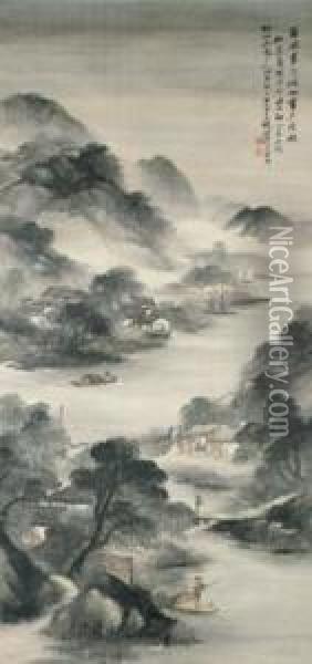 Spring Shower Oil Painting - Wu Shixian
