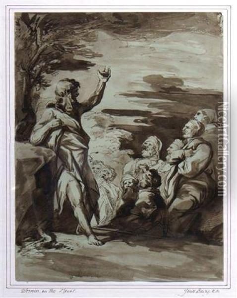 Wash And Ink On Paper Oil Painting - James Barry