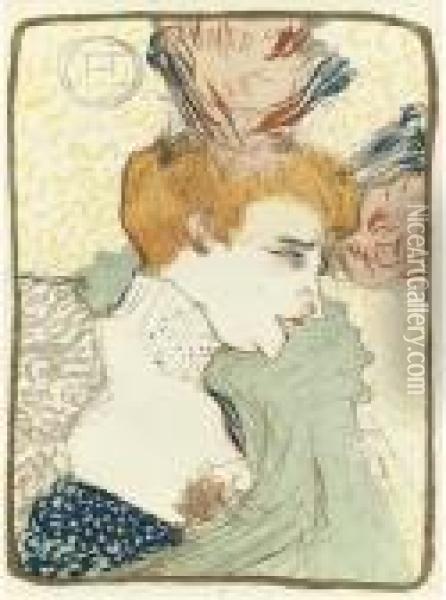 Mademoiselle Marcelle Lender, En Buste (d. 102; A. 115; W. 99; Adr. 115) Oil Painting - Henri De Toulouse-Lautrec