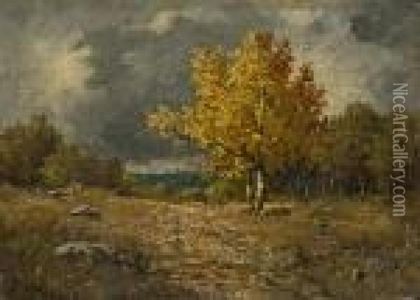 Paysage D'automne Oil Painting - Narcisse Virgilio Diaz De La Pena