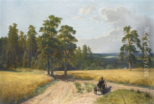 At The Edge Of The Pine Forest Oil Painting - Iwan Iwanowicz Shishkin
