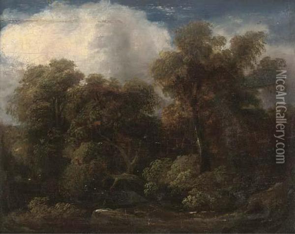 A Glade Oil Painting - Thomas Gainsborough