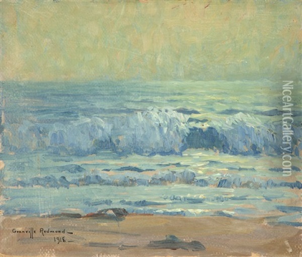 Moonlit Seascape Oil Painting - Granville S. Redmond