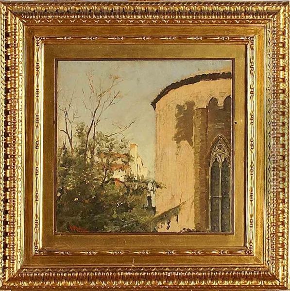 Studio Di Scorcio Di Chiesa Oil Painting - Antonio Maria de Reyna
