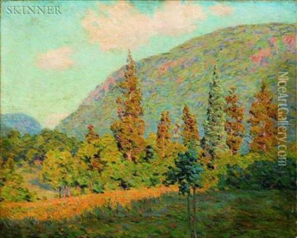 The Golden Hour In The Hills Oil Painting - Edward Herbert Barnard