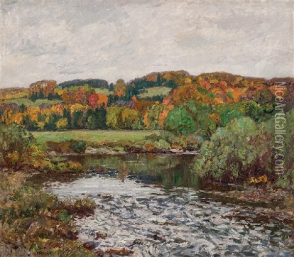 Along The Eight Mile River Oil Painting - Wilson Henry Irvine