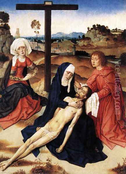The Lamentation of Christ c. 1460 Oil Painting - Dieric the Elder Bouts