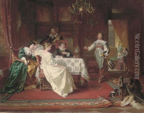 The Musician's Introduction Oil Painting - Jakob Emanuel Gaisser