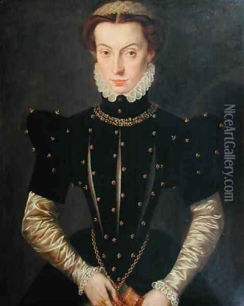 Portrait of the Blessed Margaret of Lorraine 1463-1521 Oil Painting - Katharina van Hemessen