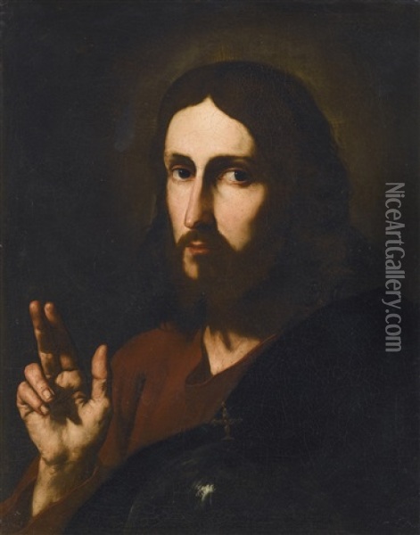 Christ Blessing Oil Painting - Jusepe de Ribera