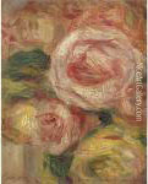 Fleurs Oil Painting - Pierre Auguste Renoir