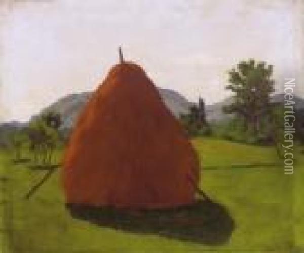 Landscape In Nagybanya Oil Painting - Samu Bortsok