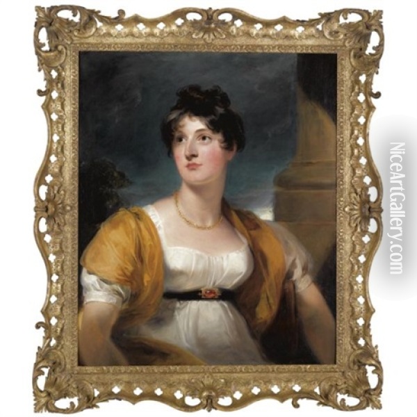 Portrait Of Anne Goddard, Lady Lethbridge Oil Painting - Thomas Lawrence
