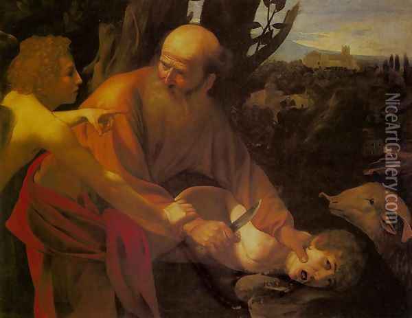 Sacrifice of Isaac (Sacrificio di Isacco) Oil Painting - Caravaggio