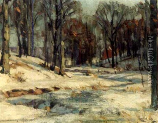 Winter Landscape Oil Painting - John Fabian Carlson