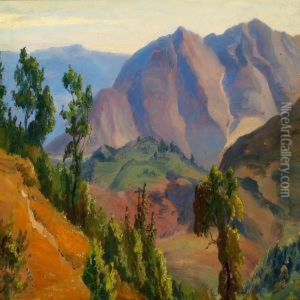 The Sabine Hills Oil Painting - Thorald Laessoe