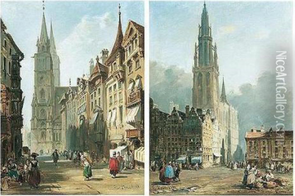 Nuremberg; Antwerp Oil Painting - Edward Pritchett