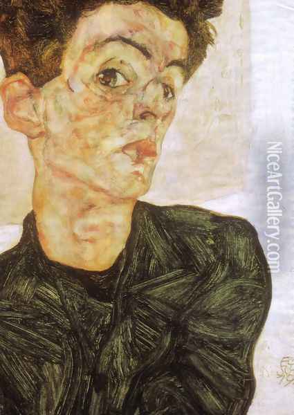 Self portrait 1912 Oil Painting - Egon Schiele