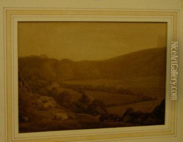 Head Of Derwent Water From Barrow Common Oil Painting - William Green Of Ambleside