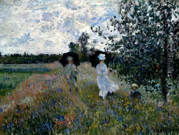 Promenade Near Argenteuil Oil Painting - Claude Oscar Monet